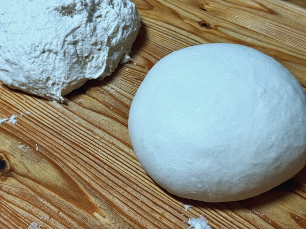 Zeigt den unterschied zwischen Stretch and Fold und ohne Stretch and Fold