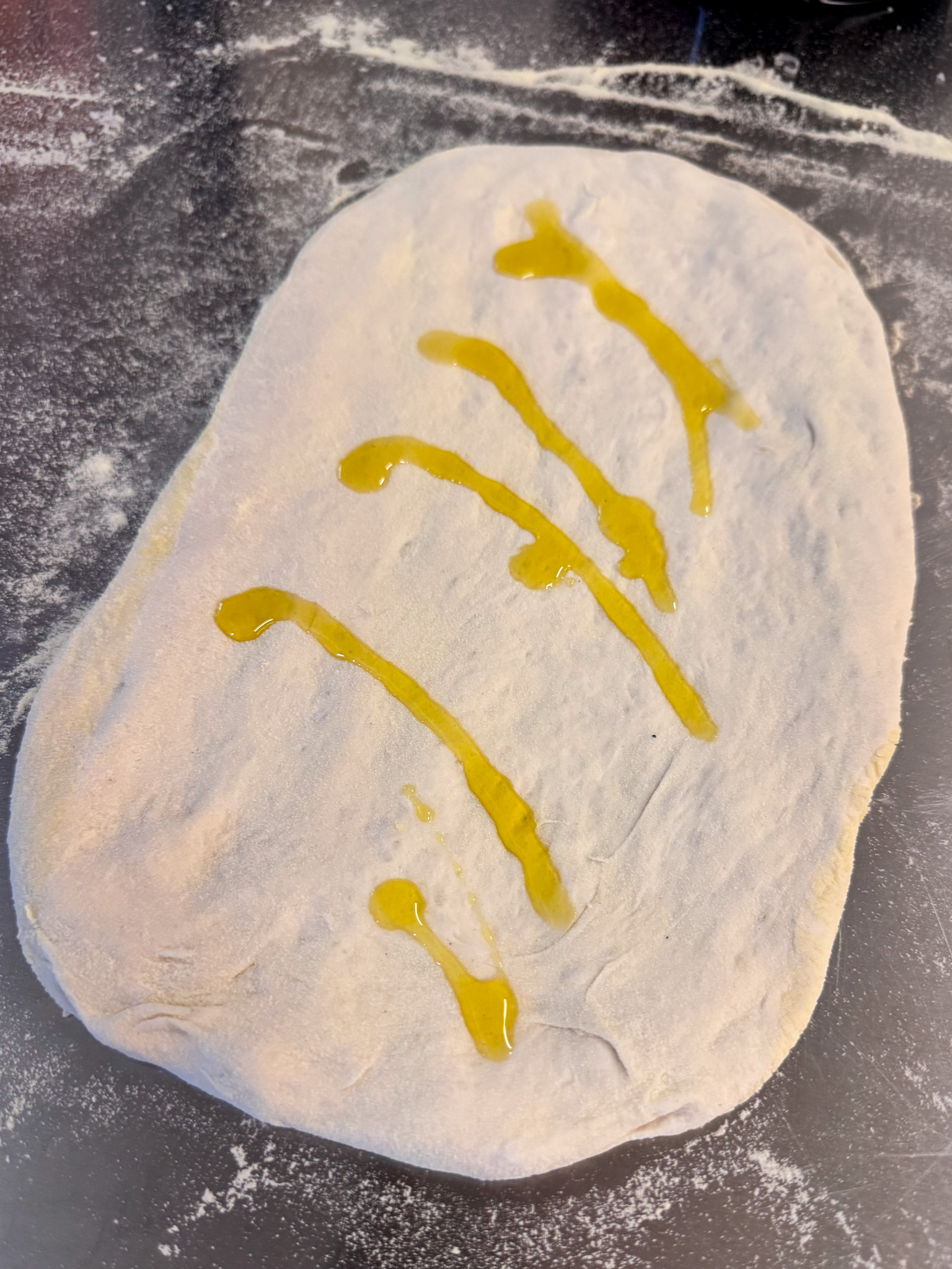 Pizzateig mit Olivenöl