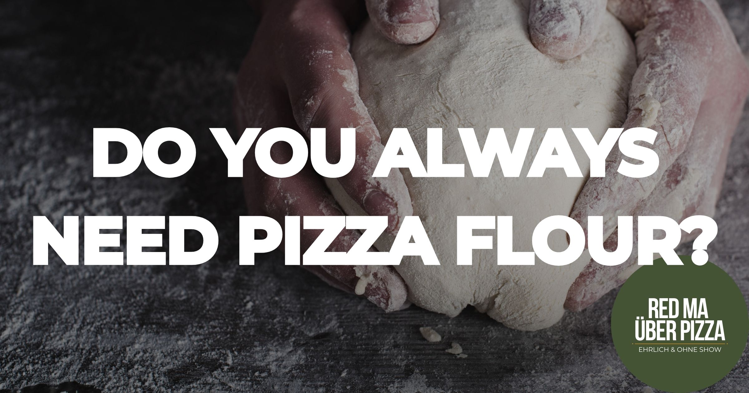 Dough in hands with Flour
